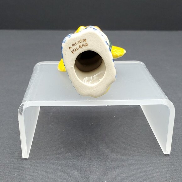 Kalich Polish Pottery Angel Ornament Kneeling Angel Christmas Tree Ornament - Picture 7 of 9